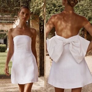 DISSH White Strapless Mini Dress